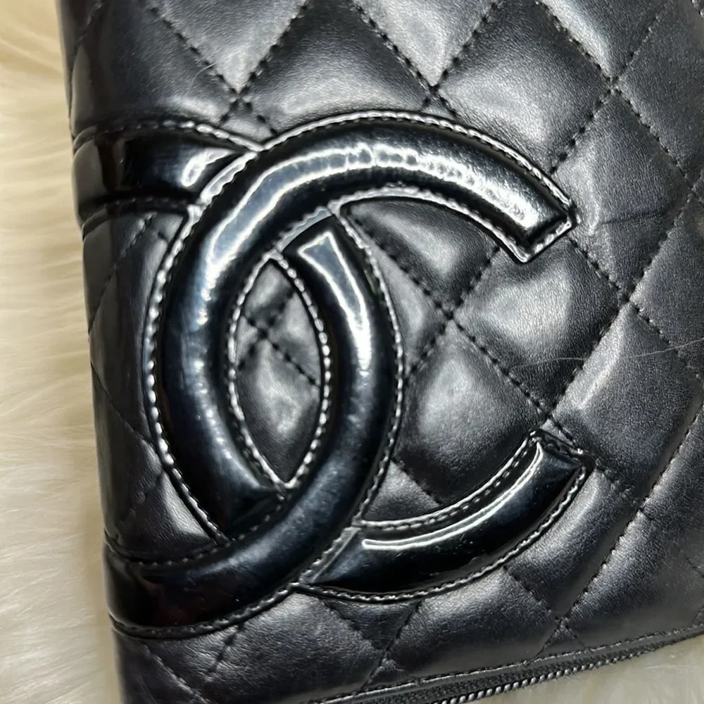 💯Preloved Chanel Large Quilted Wallet/Organizer🍀